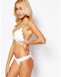 Asos Mix And Match Crochet Lace Molded Triangle Strappy Tie Back Bikini Top