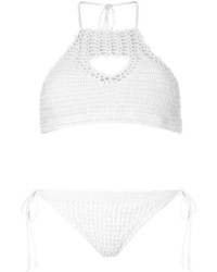 South Beach White Crochet Bikini Set
