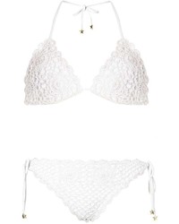South Beach White Crochet Bikini Top