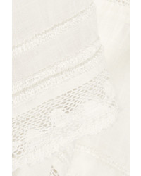 IRO Crochet Trimmed Voile Blouse Ivory