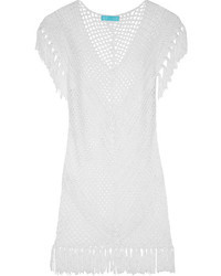 White Crochet Casual Dress