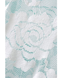 Romwe Cut Out Lace Crochet White Dress