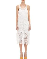 Thakoon Leaf Crochet Sleeveless Dress White