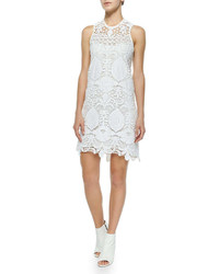 Alexis Lira Crochet Cross Back Dress White