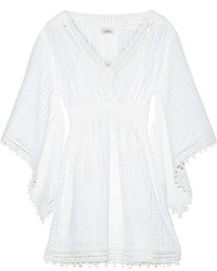 Talitha Meera Crocheted Cotton Mini Dress White