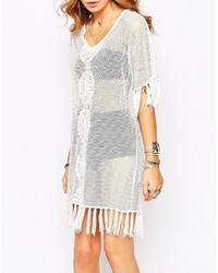 Violet Skye Tassel Crochet Dress With Fringing