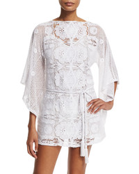 Miguelina Claudia Floral Crochet Coverup Dress