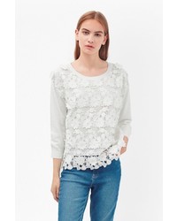 French Connection 3d Crochet Knitted Jumper
