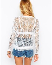Asos Collection Sweater In Crochet Stitch