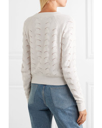 See by Chloe Crochet And Pointelle Knit Sweater