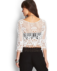 Forever 21 Crocheted Crop Top