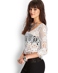 Forever 21 Crocheted Crop Top