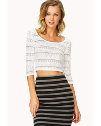 Forever 21 Romantic Crocheted Crop Top
