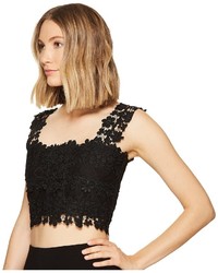 Nicole Miller Alexa Crochet Lace Crop Top Clothing