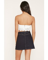 Forever 21 Strapless Crochet Crop Top