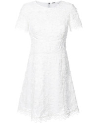 Elie Tahari Short Sleeve Crochet Mini Dress