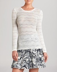 BCBGMAXAZRIA Top F Crochet Lace