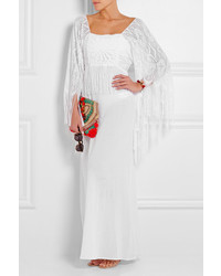 Miguelina Chelsea Crochet Paneled Cotton Gauze Maxi Dress