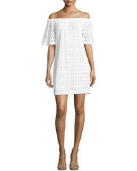 A.L.C. Ario Crocheted Off The Shoulder Dress White