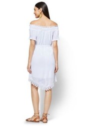 New York & Co. Crochet Trim Off The Shoulder Dress