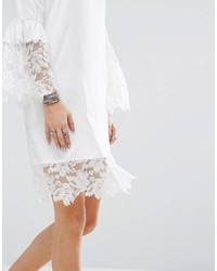 White Cove Tall Allover Lace Crochet Off Shoulder Dress