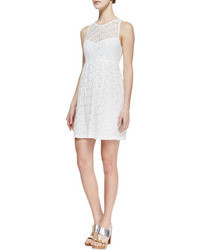White Crochet Party Dress