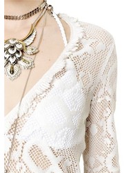 Python Viscose Crochet Cover Up Dress