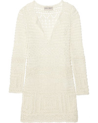 Emilio Pucci Crocheted Cotton Mini Dress White