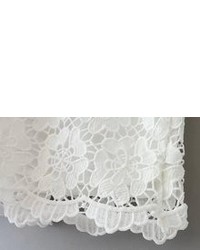 Black Elastic Waist Floral Crochet Lace Shorts