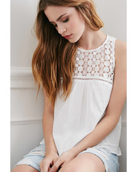 Forever 21 Crochet Layered Top