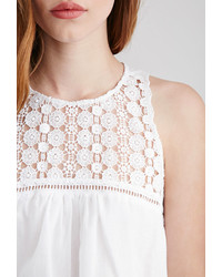 Forever 21 Crochet Layered Top