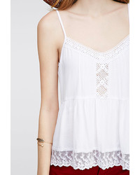 Forever 21 Lace Ruffled Crochet Cami