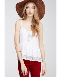 Forever 21 Lace Ruffled Crochet Cami