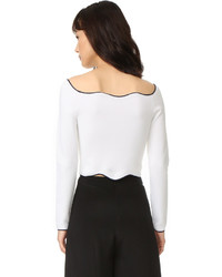 Cédric Charlier Cedric Charlier Cropped Long Sleeve Sweater