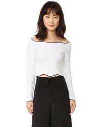 Cédric Charlier Cedric Charlier Cropped Long Sleeve Sweater
