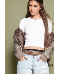 Forever 21 Cropped Ribbed Sweater