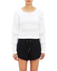 Helmut Lang Cropped Sweater White