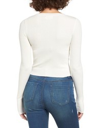 Dreamers By Debut Rib Knit Crop Sweater