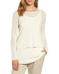 Eileen Fisher Hemp Blend Crop Highlow Sweater
