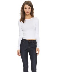 DKNY Long Sleeve Cropped Pullover