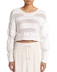 Helmut Lang Open Knit Cropped Sweater