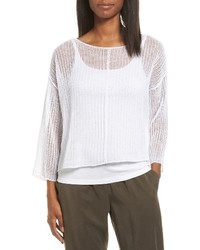 Eileen Fisher Organic Linen Crop Sweater