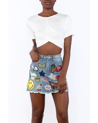 2 Hearts Twist Knot Cropped Tee