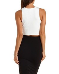 Charlotte Russe Strappy Caged Crop Top