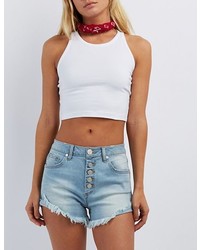 Charlotte Russe Strappy Sleeveless Crop Top