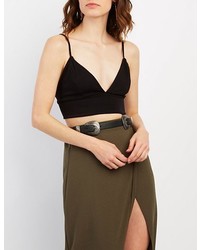 Charlotte Russe Strappy Triangle Crop Top