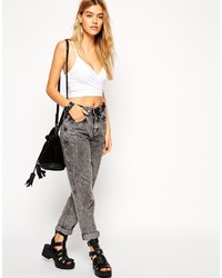 Asos Collection Strappy Crop Top With Wrap Front