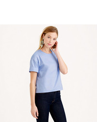 J.Crew Cotton Oxford Cloth Cropped Top