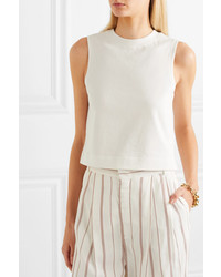 Vince Cropped Cotton Jersey Tank