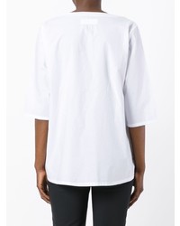 Labo Art Cropped Sleeve Jersey Top
